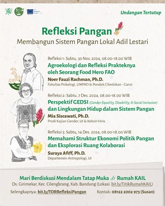 [Rumah KAIL} Seri Refleksi Pangan di Rumah KAIL